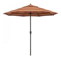 California Umbrella 9' Bronze Aluminum Market Patio Umbrella, Sunbrella Astoria Sunset 194061337264